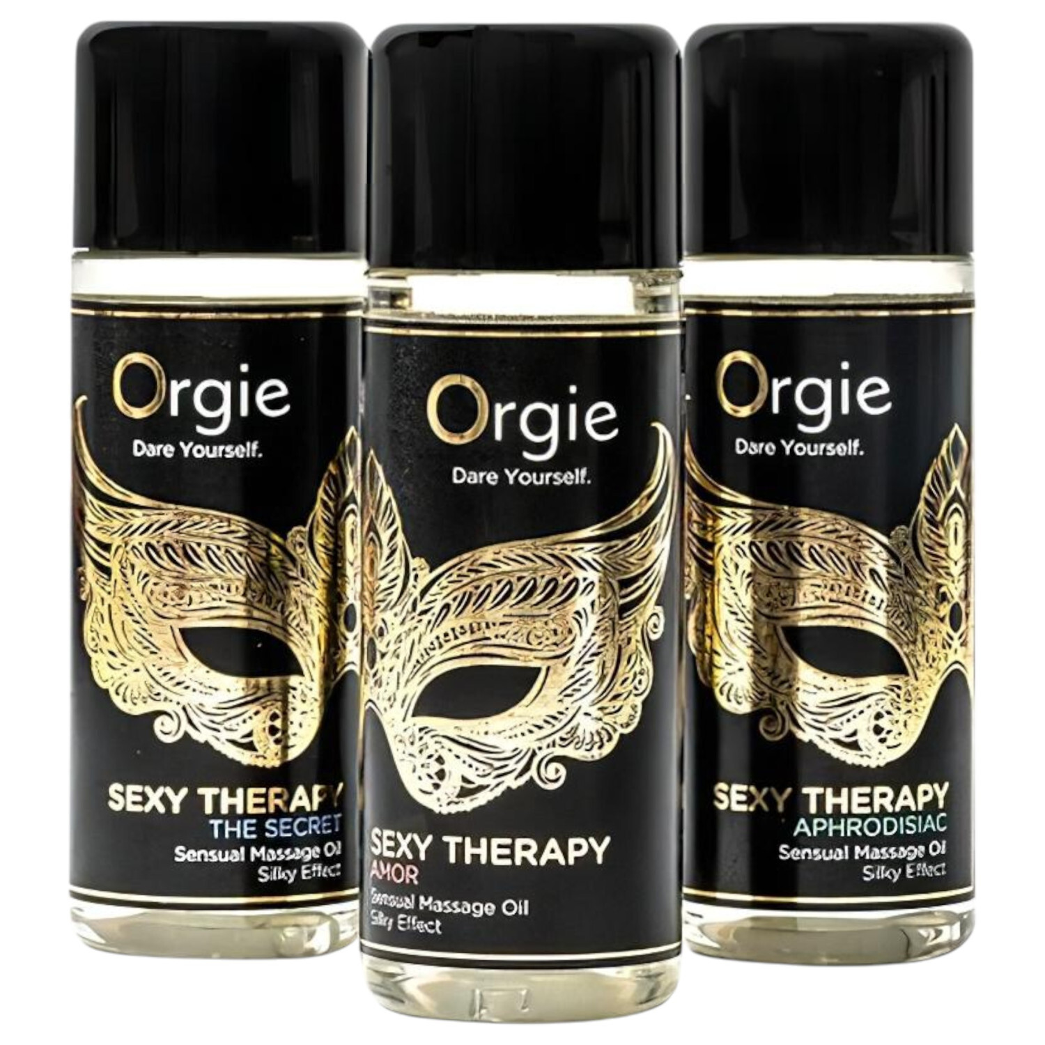 Orgie Sexy Therapy - smyslný masážní olej set (3x30ml)