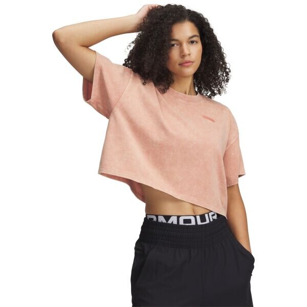 Under Armour UA HWT WASH SS Dámské tričko, růžová, velikost