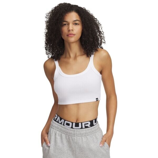 Under Armour UA RIVAL RIB BABY TANK podprsenka, bílá, velikost