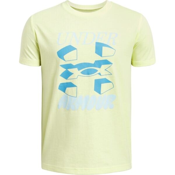 Under Armour UA B SPLIT BIG LOGO SS Chlapecké tričko, žlutá, velikost