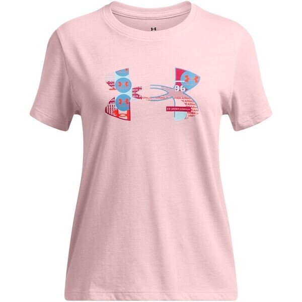 Under Armour UA BIG LOGO UA FILL SS Dívčí tričko, růžová, velikost
