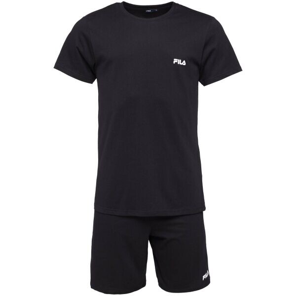Fila SET SHORT SLEEVES T-SHIRT AND SHORT PANTS IN JERSEY Pánské pyžamo, černá, velikost