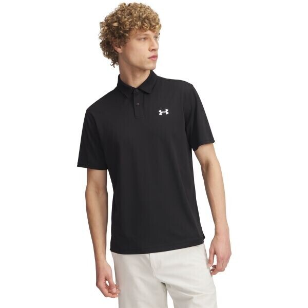 Under Armour UA T2G POLO LB BLK Pánské polo, černá, velikost