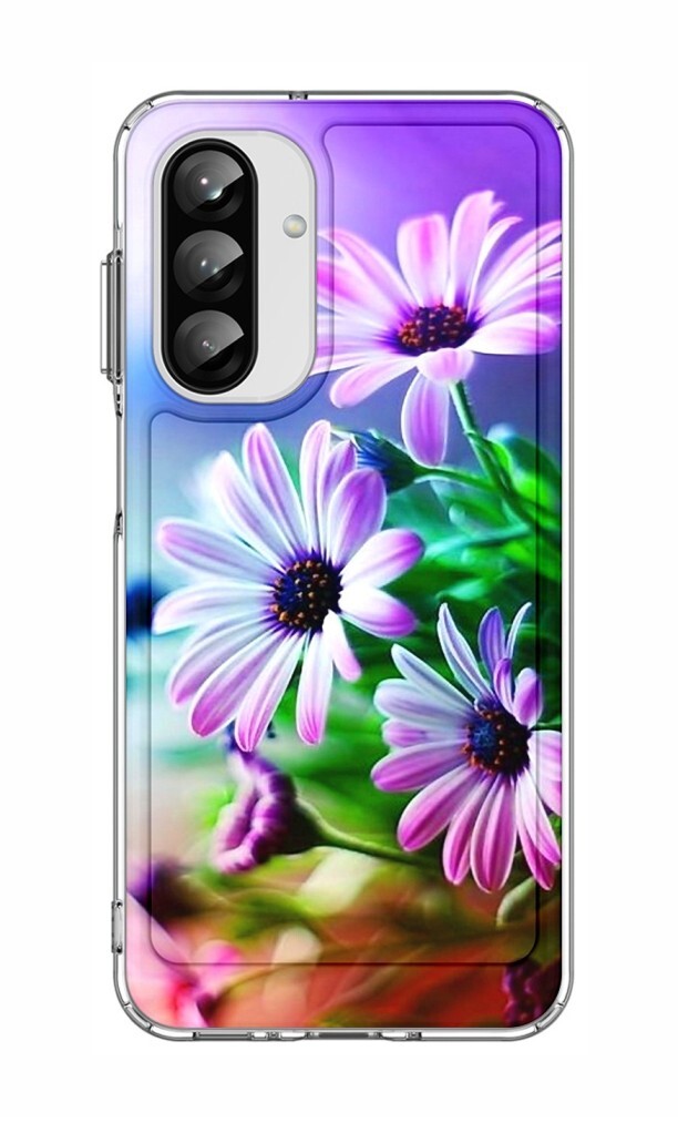 Kryt TopQ Image Samsung A26 5G pevný Fialové květy 138325
