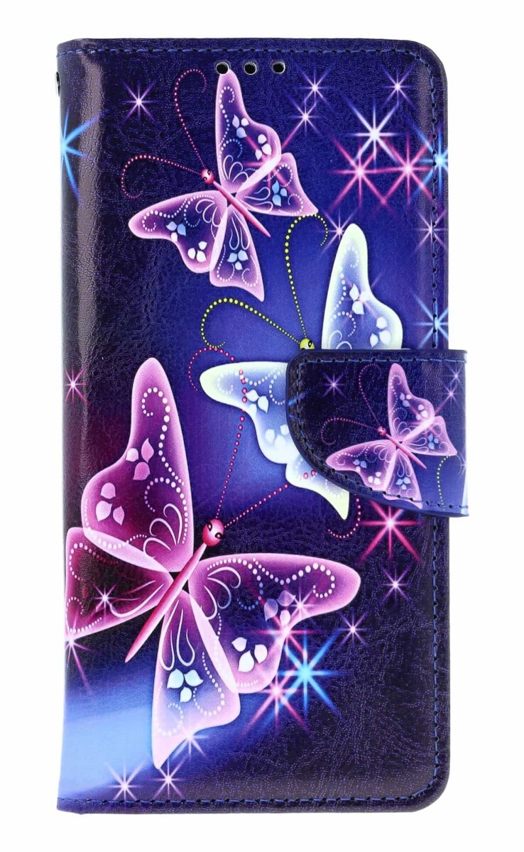Pouzdro TopQ Xiaomi Redmi Note 14 Pro+ 5G knížkové Modré s motýlky 137332