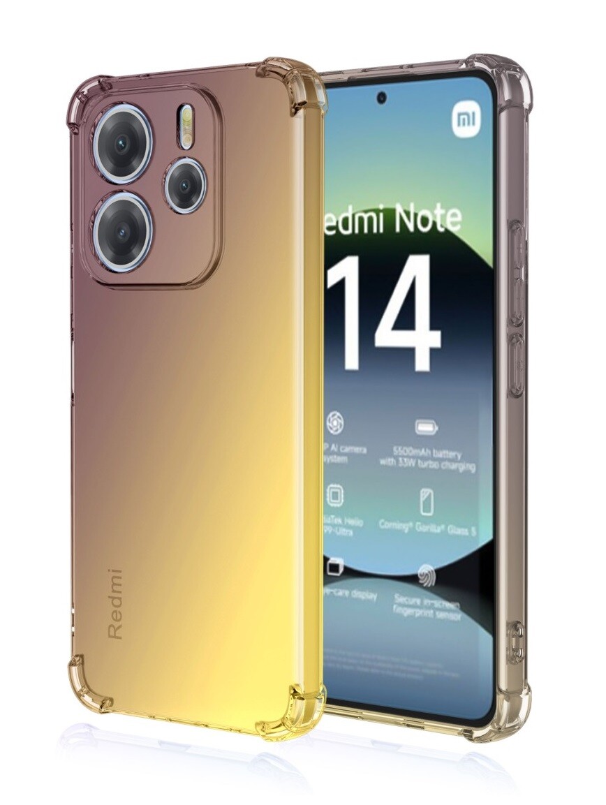 Kryt TopQ Xiaomi Redmi Note 14 Shock duhový purpurovo-žlutý 136553