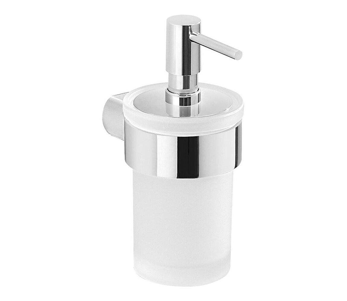 Gedy Gedy - Nástěnný dávkovač mýdla PIRENEI 110 ml mléčné sklo/lesklý chrom