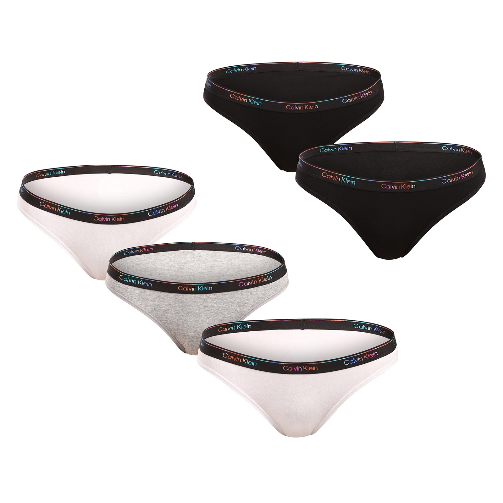 5PACK dámské kalhotky Calvin Klein vícebarevné (QD5323-WBT) L