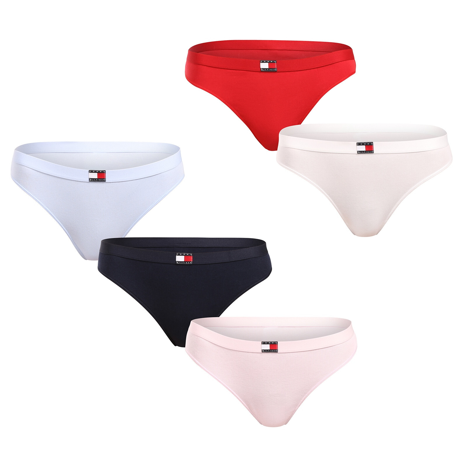 5PACK dámská tanga Tommy Hilfiger vícebarevná (UW0UW05751 0ID) XS