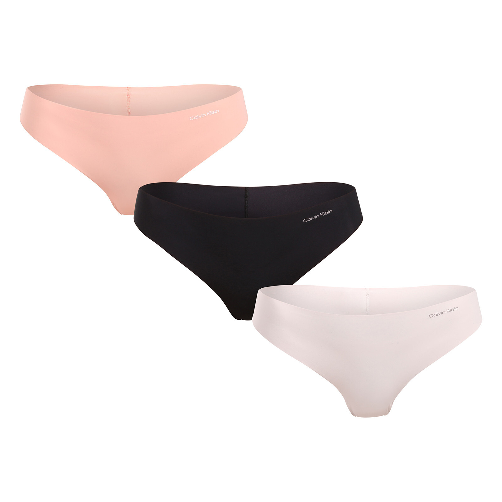 3PACK dámská tanga Calvin Klein bezešvá vícebarevná (QD3558E-WAM) XL