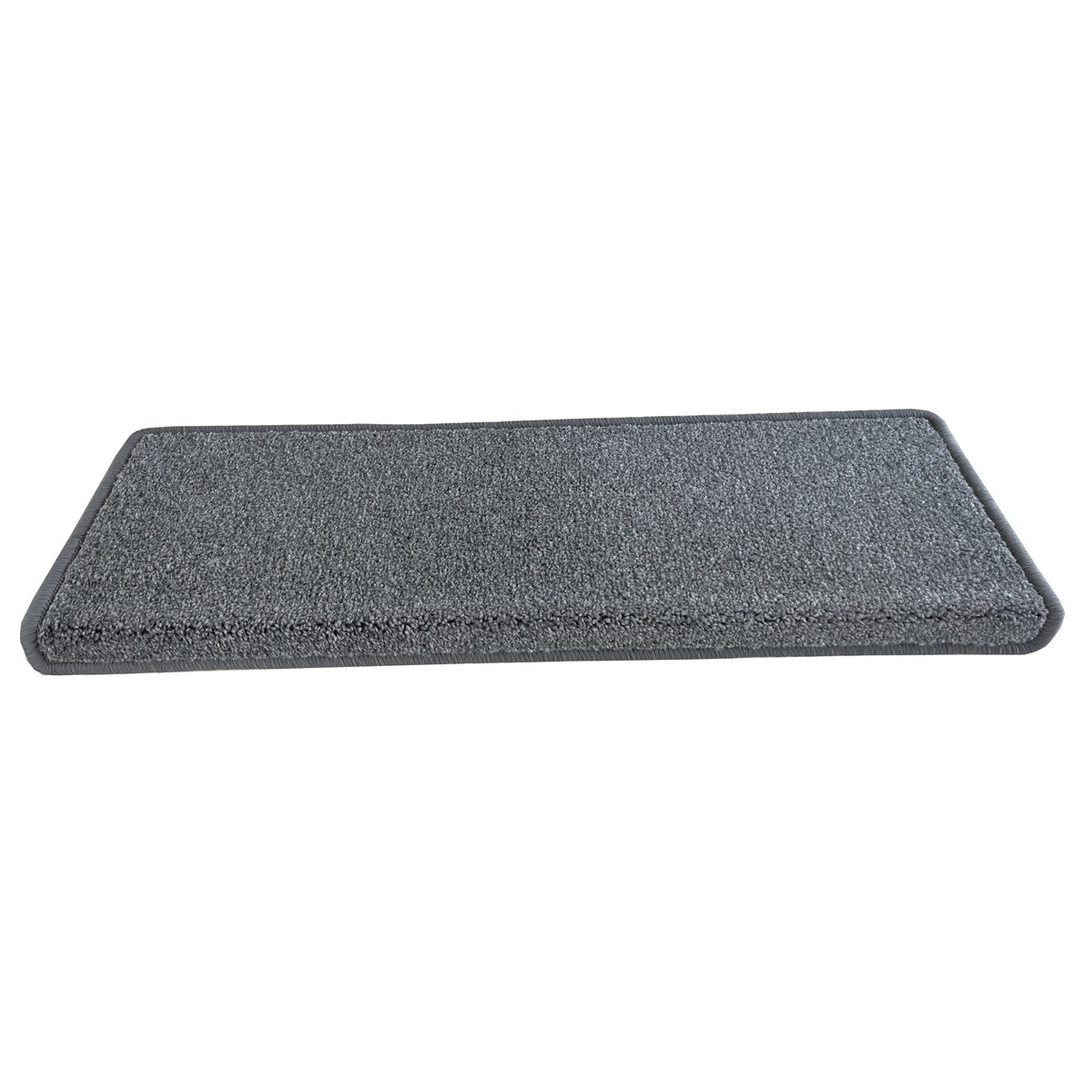 Nášlapy na schody Messina šedá obdélník, samolepící - 24x65 obdélník (rozměr včetně ohybu) Vopi