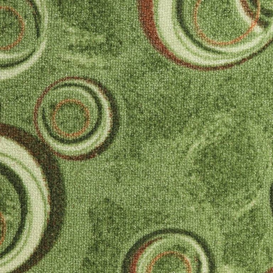 AKCE: 100x500 cm Metrážový koberec Drops 24, šíře, zelená, filc, chodba / předsíň, ITC