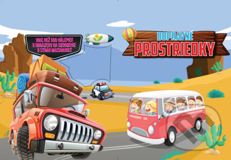 Dopravné prostriedky - Viac než 500 nálepiek , 8 obrázkov na ozdobenie, 8 strán maľovaniek - Foni book