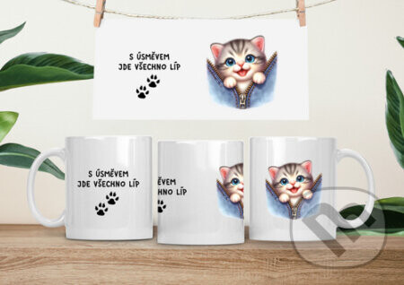 Hrneček čumáček 330ml porcelán Kočička - EDEN