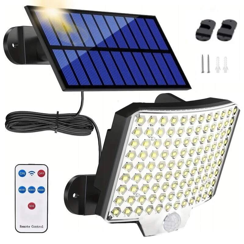 Solární venkovní 108 LED osvětlení pohybový senzor vodotěsní