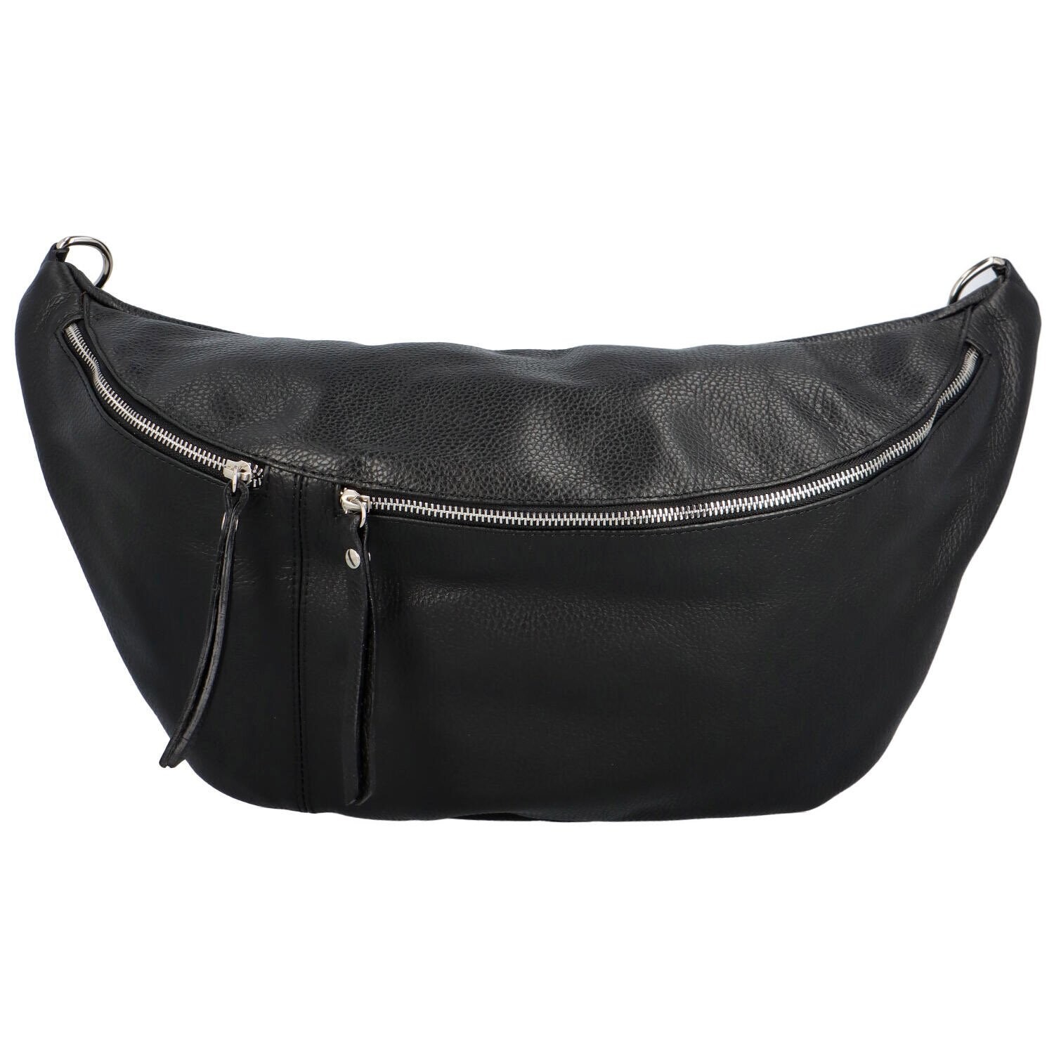 Dámská kožená ledvinka černá - Delami Velya černá