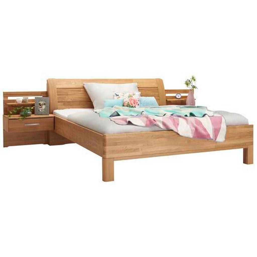 Dieter Knoll POSTEL S NOČNÍMI STOLKY, 180/200 cm, barvy dubu