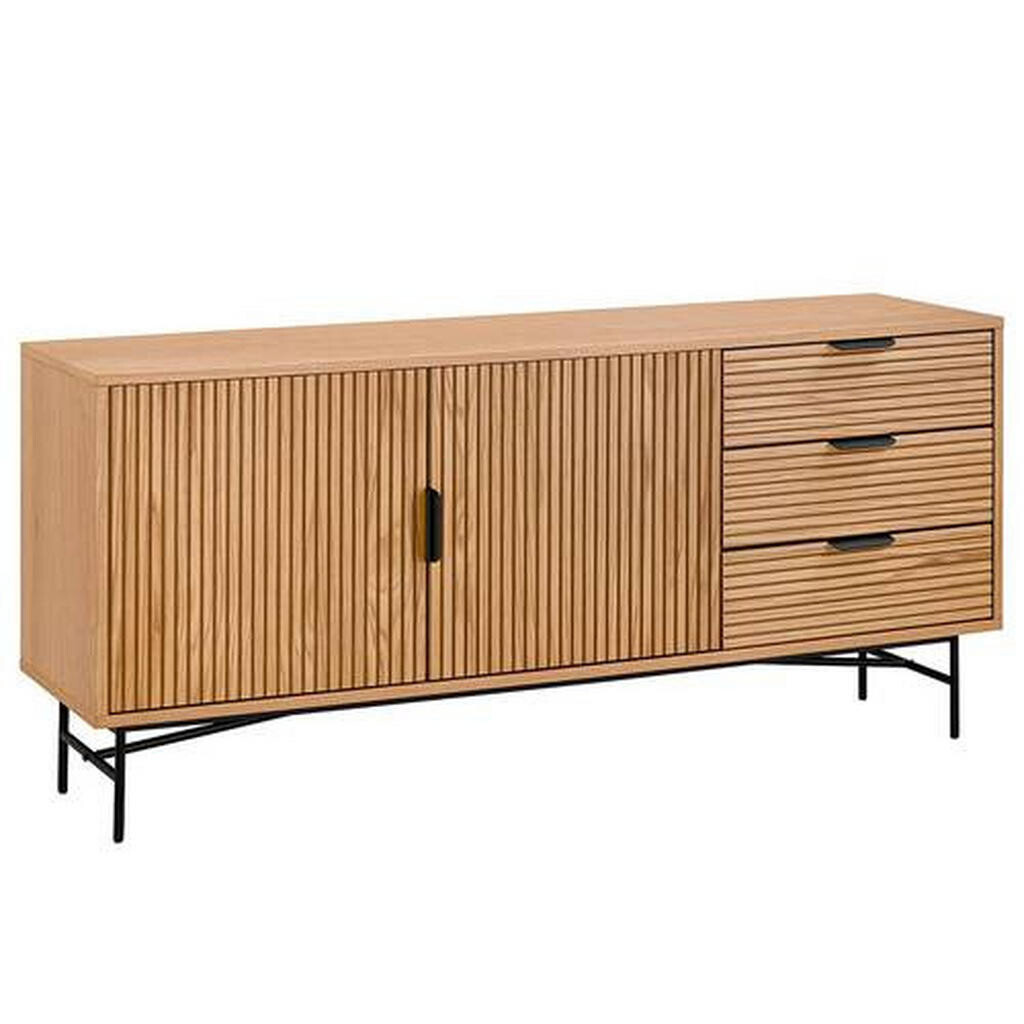 home24 ŠIROKÁ KOMODA, dub, černá, barvy dubu, 160/75/40 cm