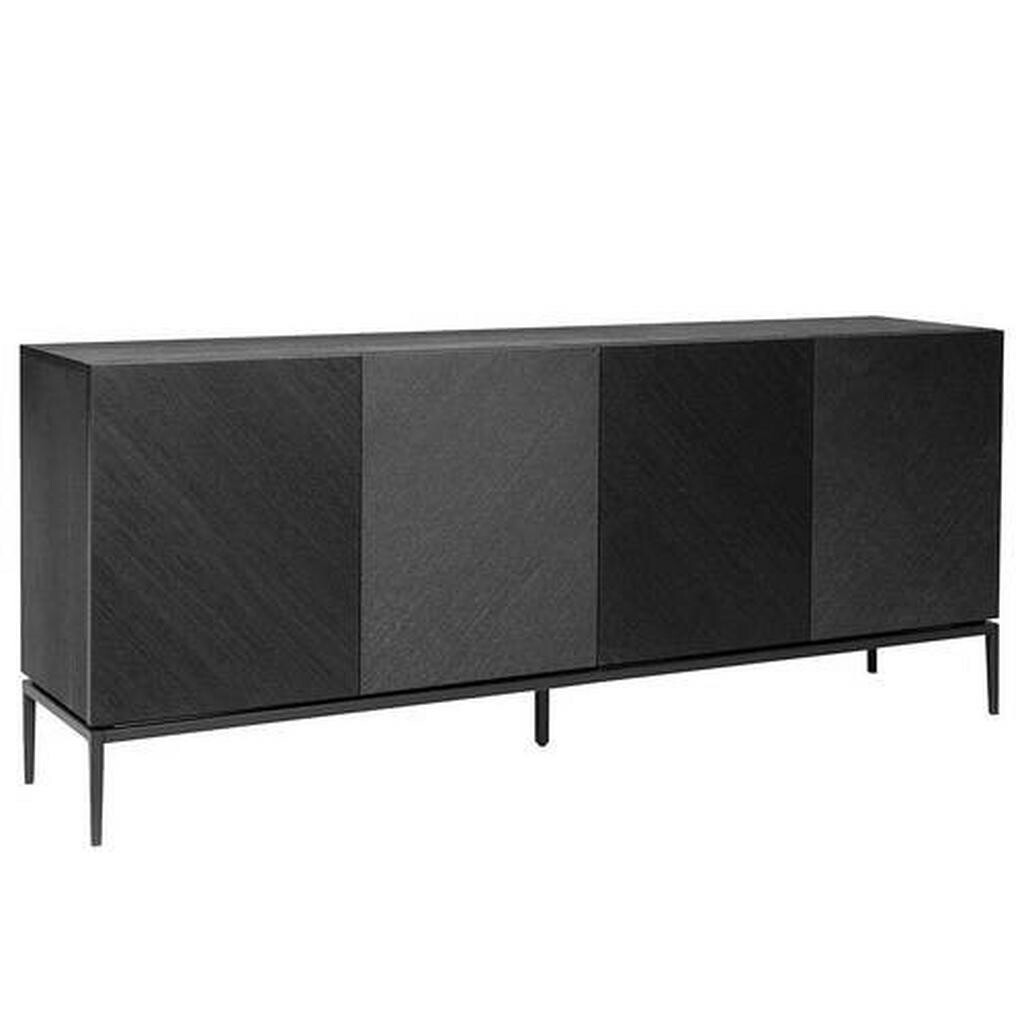 home24 ŠIROKÁ KOMODA, černá, 180/75/40 cm