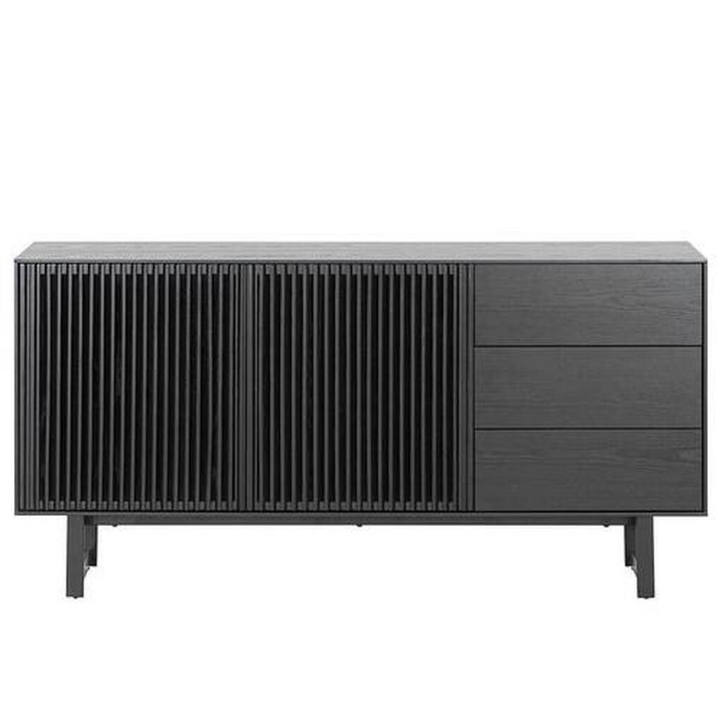 home24 ŠIROKÁ KOMODA, dub, jasan, černá, 160/80/40 cm