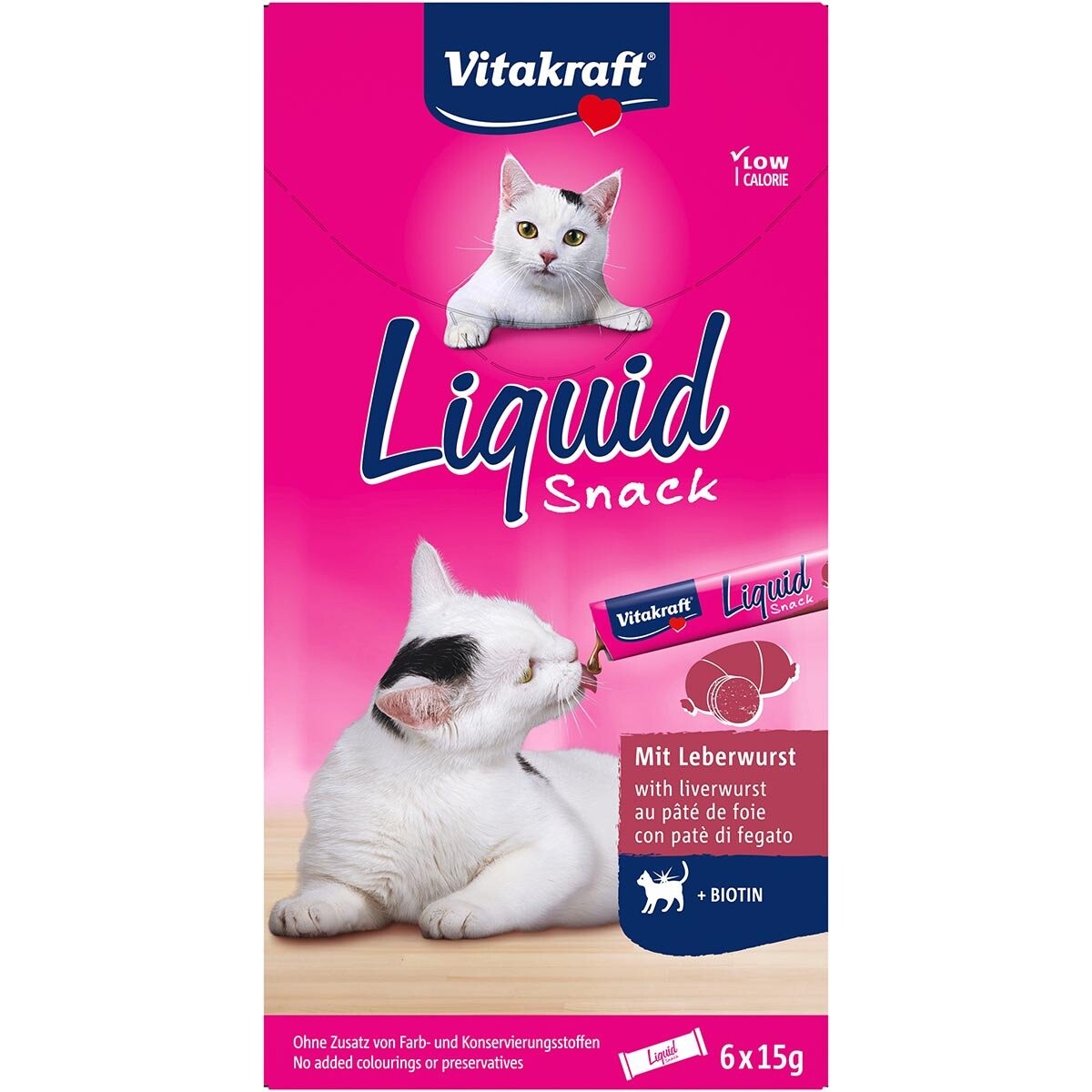 Vitakraft LiquidSnack játrová paštika + biotin 6 ks