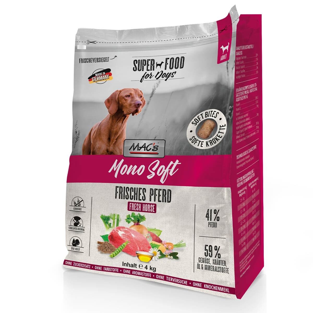 MAC's Dog Mono Soft Čerstvé Koňské 4 kg