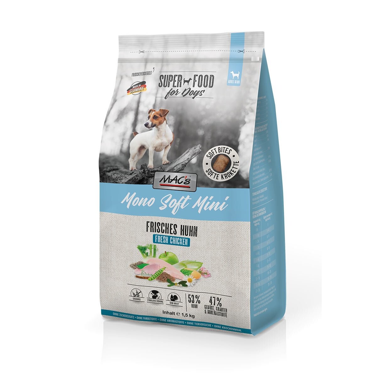 MAC's Dog Mono Soft Mini Čerstvé kuře 1,5 kg