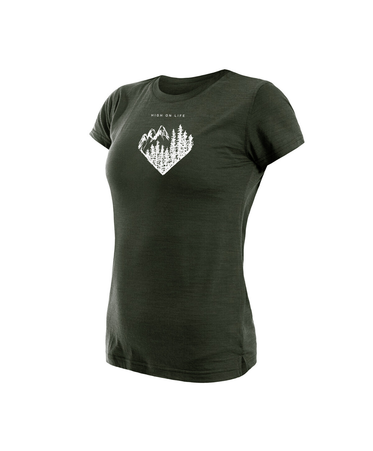 Herbalus Merino Air dámské triko – High on life – LIMITOVANÁ EDICE – Herbalus & Sensor [ S  ]