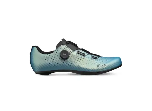 Fizik Tempo Decos Carbon Iridiscent silniční pánské tretry Black/Light Blue vel. 42