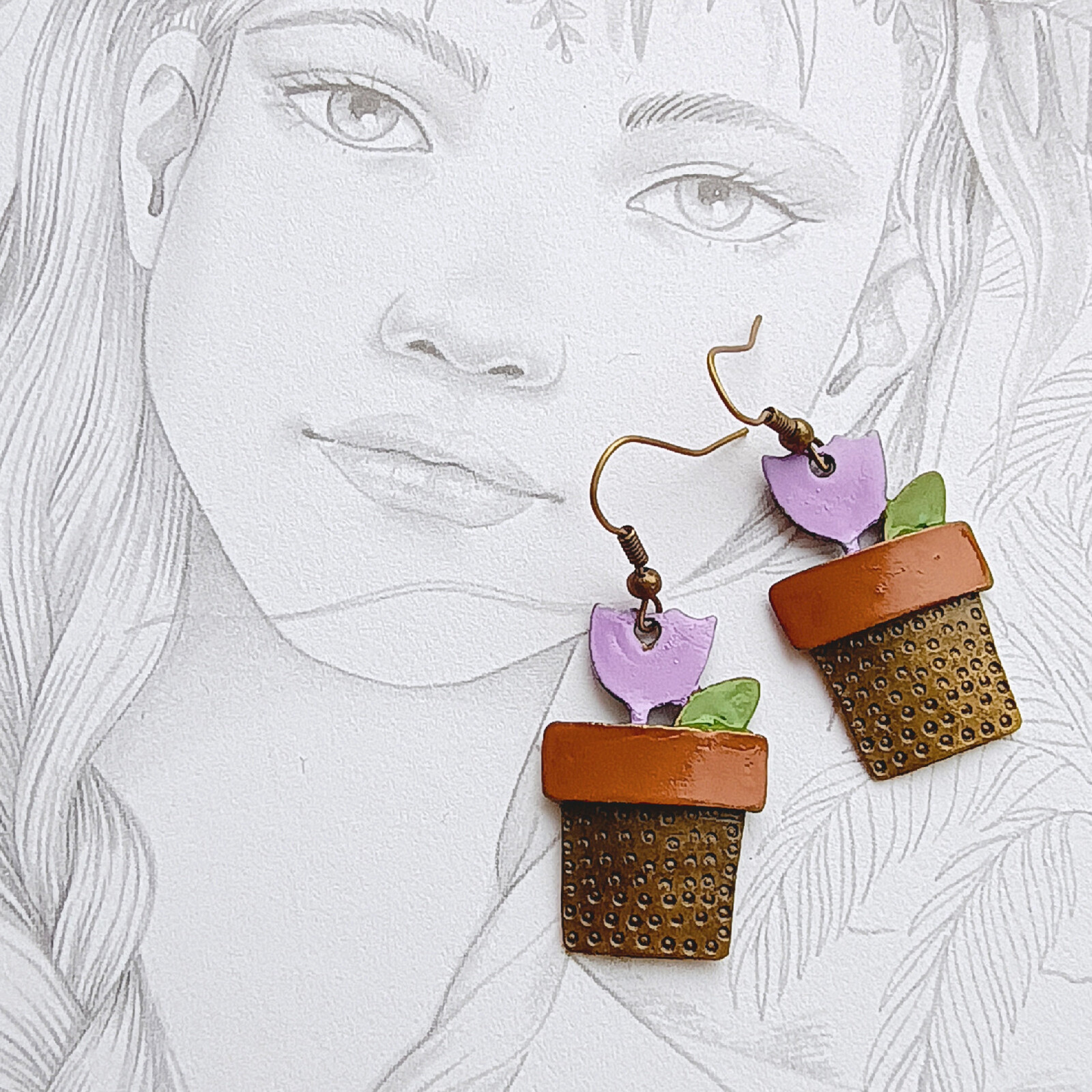 Emada Náušnice, 1001, Veselý tulipán, 1 pár