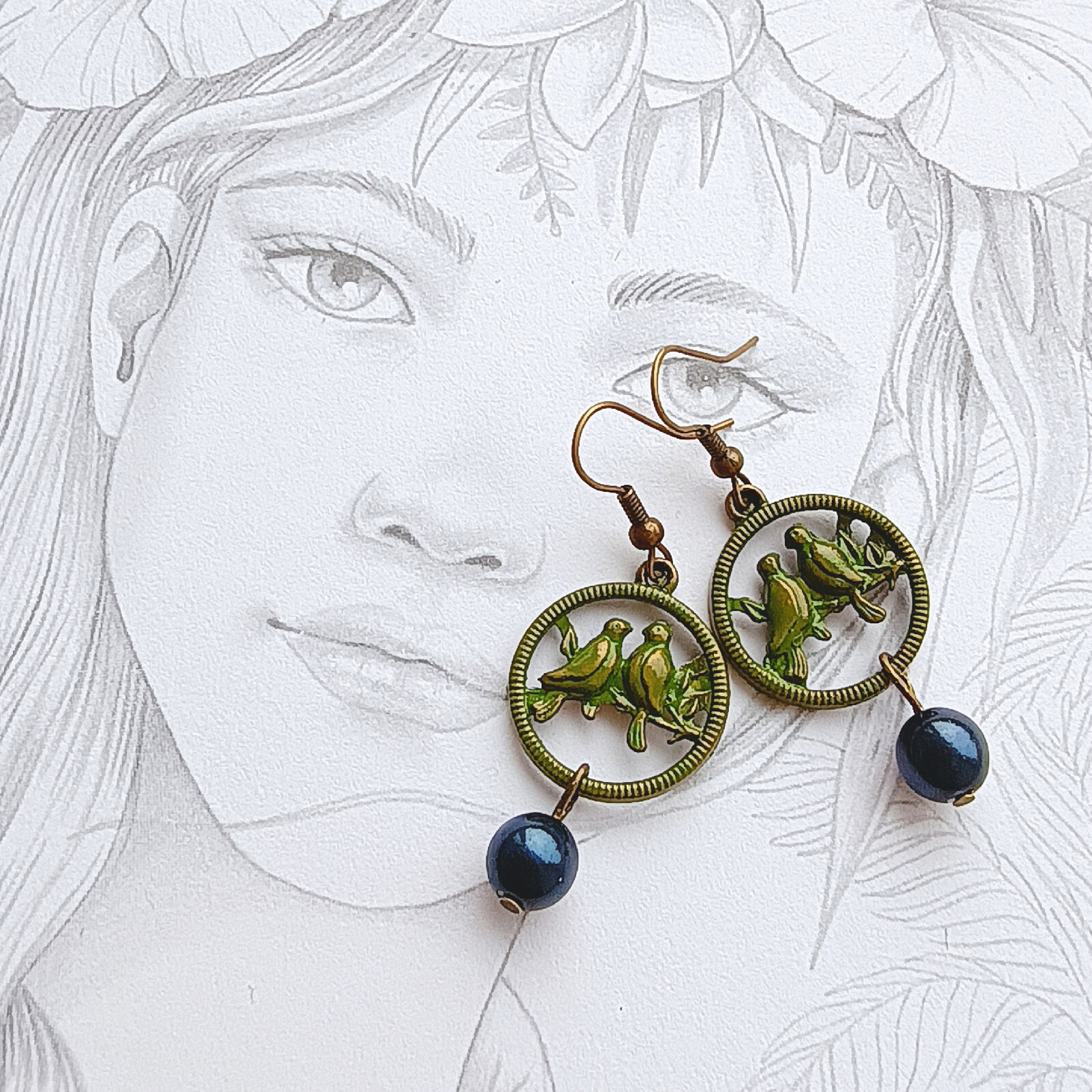 Emada Náušnice, 1004, Ptačí milenci, 1 pár