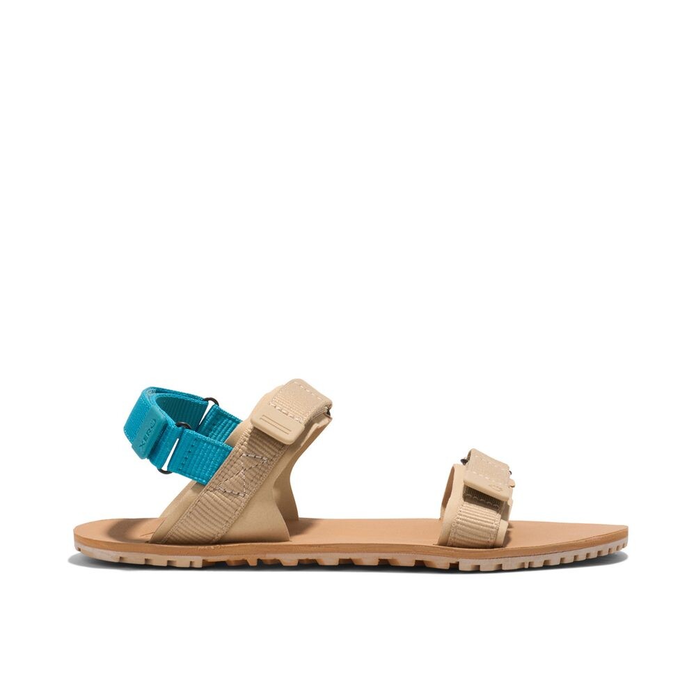 Xero Shoes D-Trail Irish Cream / Lake Blue Dámské barefoot sandály