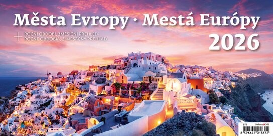 Města Evropy 2026 - stolní kalendář