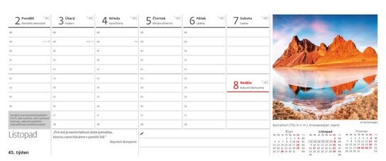 Svět hor 2026 - stolní kalendář