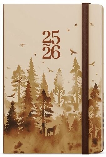 18měsíční týdenní diář 2026 Lungo B6 Les