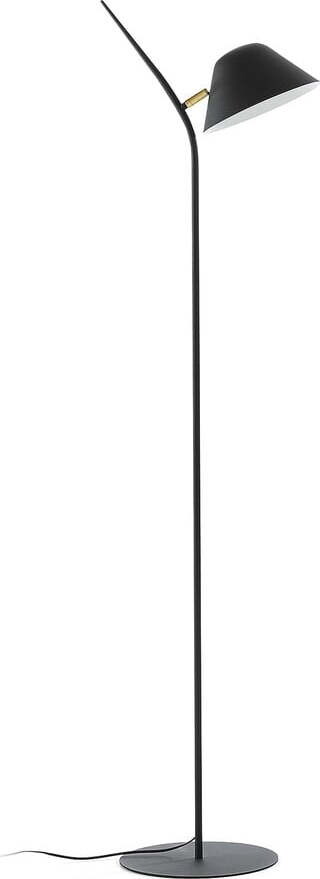 Černá stojací lampa s kovovým stínidlem (výška 152 cm) Aurelia – Kave Home