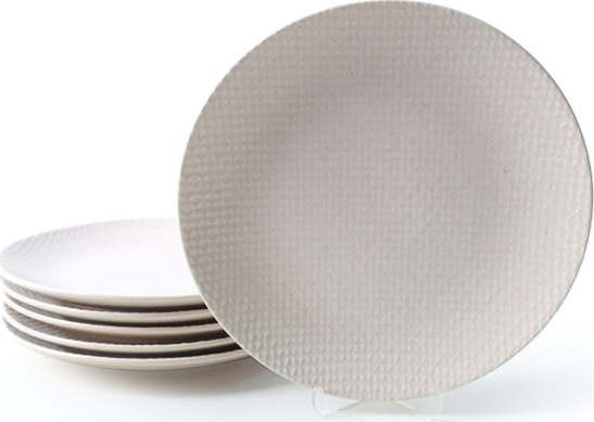 Krémové talíře z kameniny ø 27 cm v sadě 6 ks – Hermia