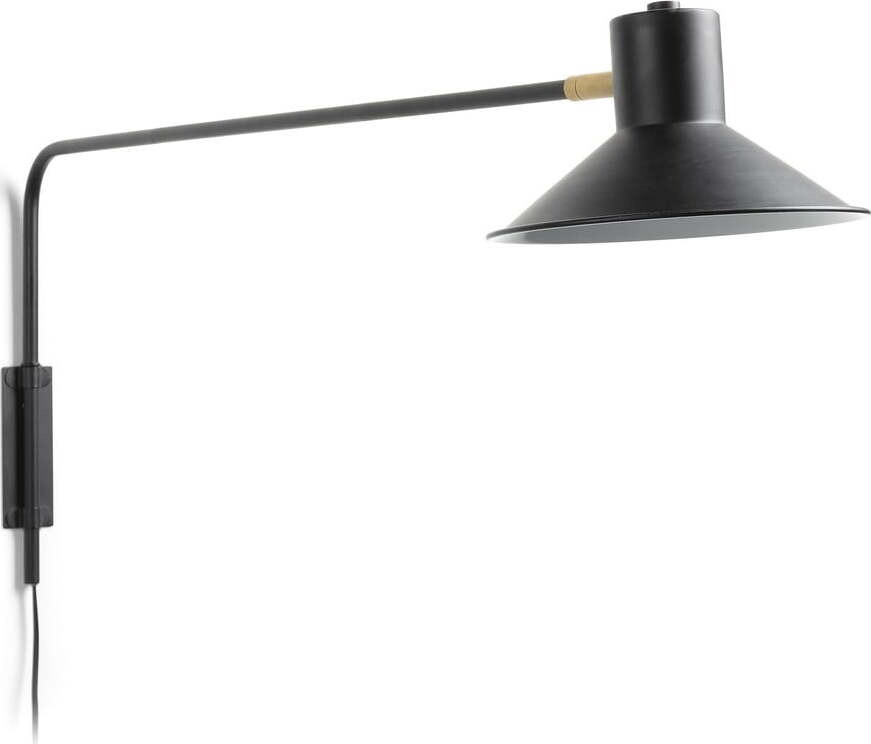 Černé nástěnné svítidlo ø 20 cm Aria – Kave Home