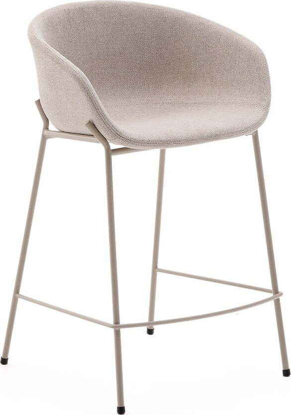Béžová barová židle (výška sedáku 65 cm) Yvette – Kave Home