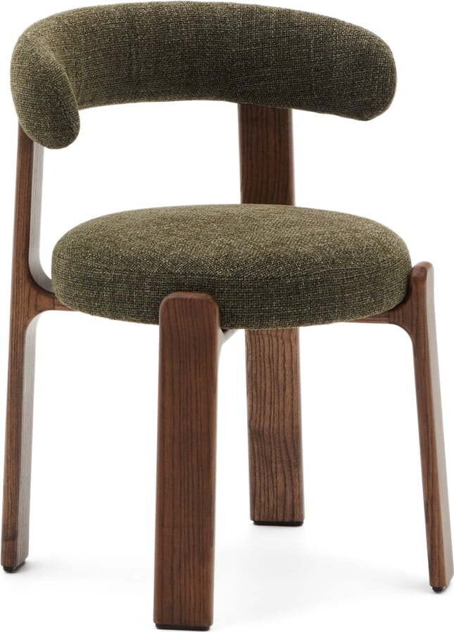 Khaki/hnědá jídelní židle z jasanového dřeva Granite – Kave Home