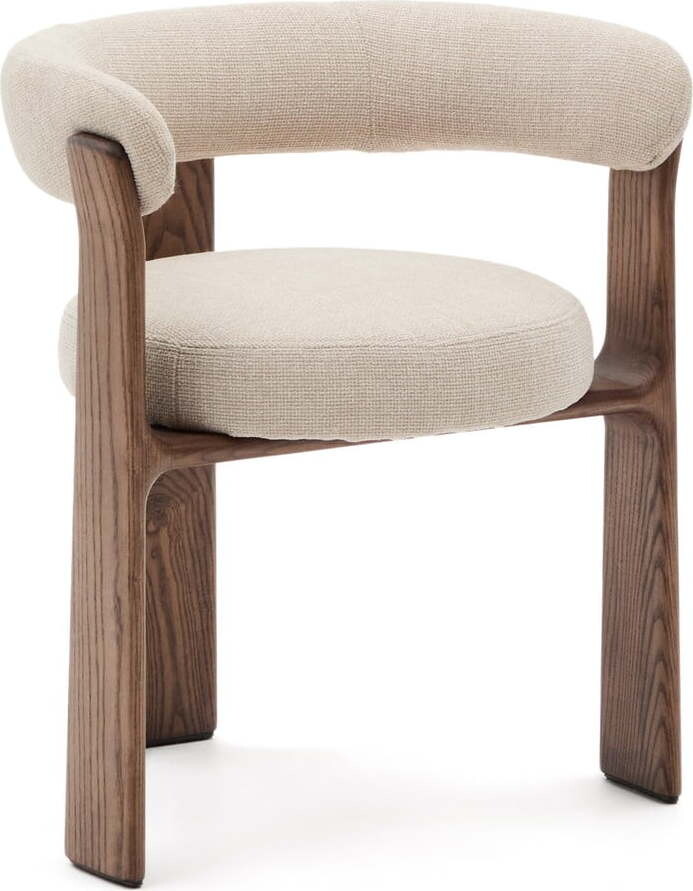 Hnědá/béžová jídelní židle z jasanového dřeva Granite – Kave Home