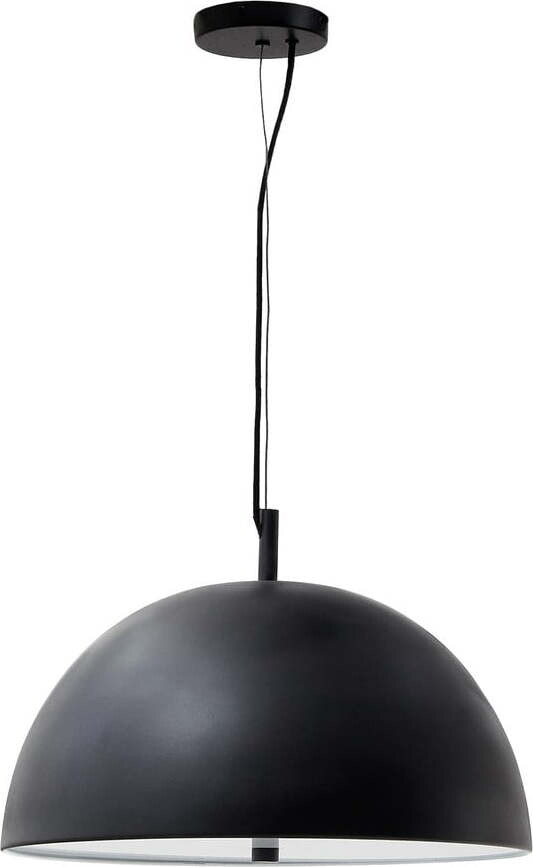 Černé závěsné svítidlo s kovovým stínidlem ø 39,5 cm Catlar – Kave Home