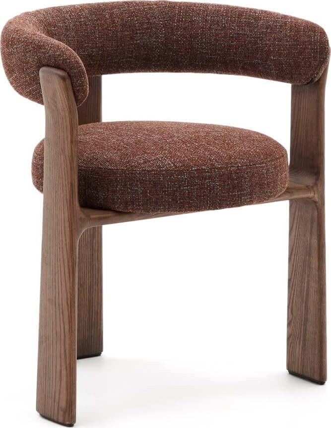 Hnědá jídelní židle z jasanového dřeva Granite – Kave Home