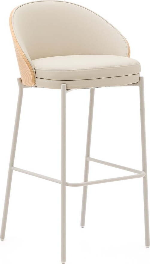 Béžová/v přírodní barvě barová židle (výška sedáku 77 cm) Eamy – Kave Home