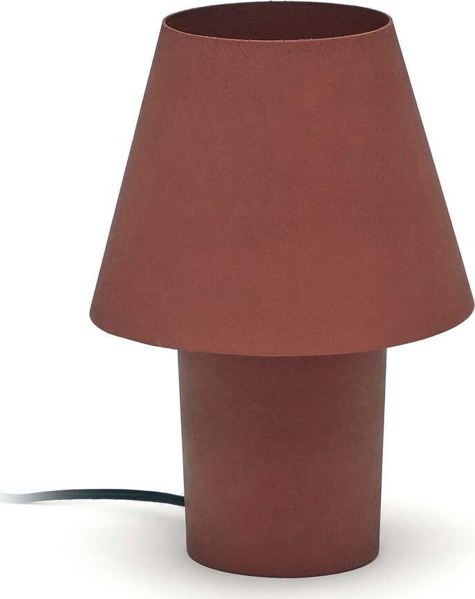 Stolní lampa v terakotové barvě s kovovým stínidlem (výška 30 cm) Canapost – Kave Home