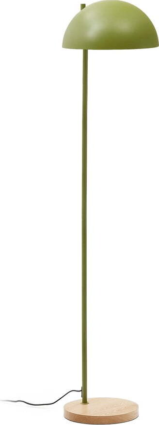 Zelená/v přírodní barvě stojací lampa s kovovým stínidlem (výška 150 cm) Catlar – Kave Home