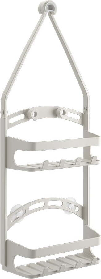 Šedá závěsná plastová koupelnová polička – Metaltex