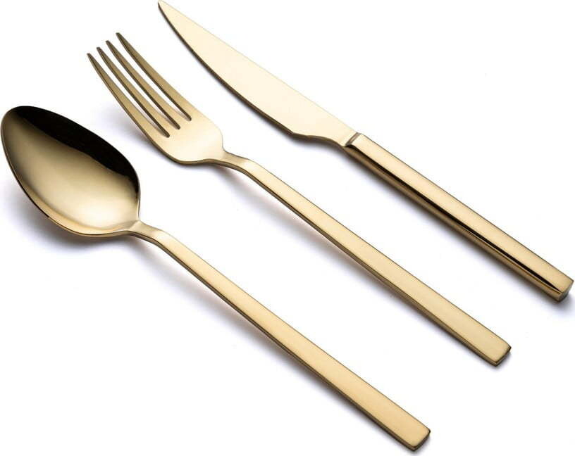 Nerezový příbor ve zlaté barvě 12 ks – Hermia