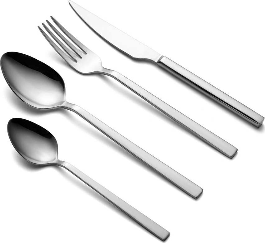 Nerezový příbor ve stříbrné barvě 16 ks – Hermia