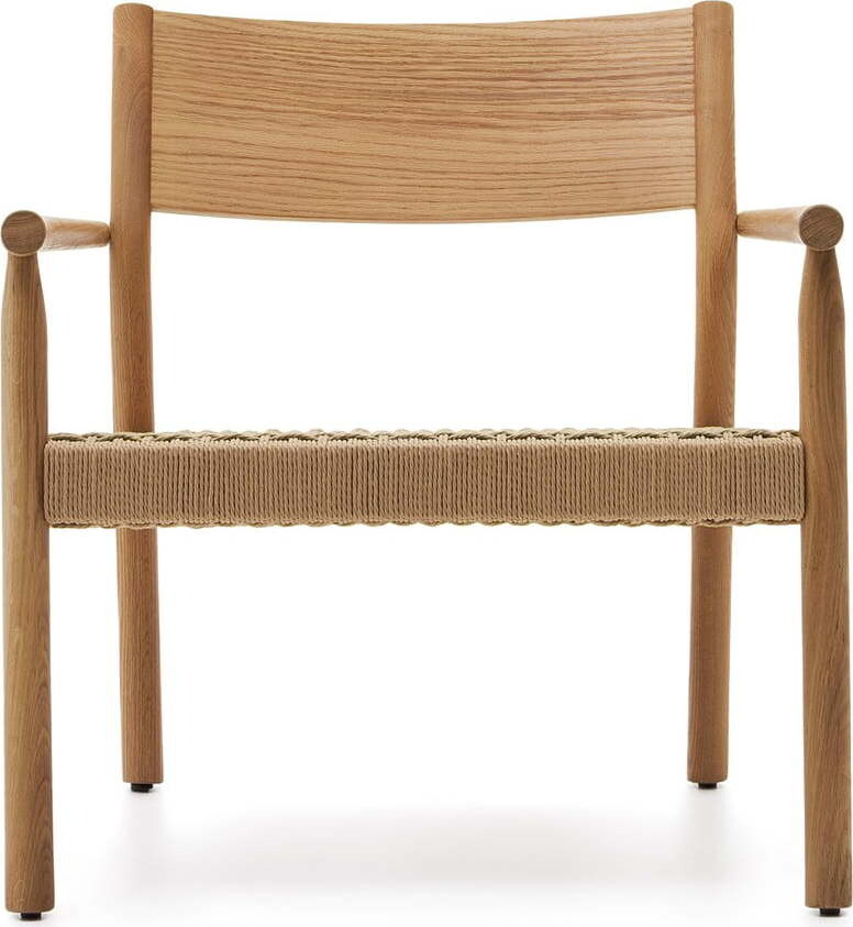 Křeslo ve světle přírodní barvě s výpletem Yalia – Kave Home
